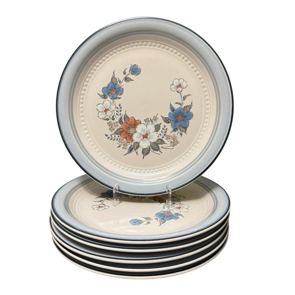 Johann Haviland Crowning Fashion China Set 6‎ Dinner Plates Japan 1980s